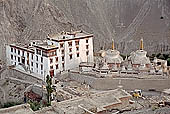 Ladakh - Lamayuru Gompa built on a mountain spur 